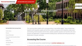 
Math 100 – Intermediate Algebra – Red Hawk Math Active ...  
