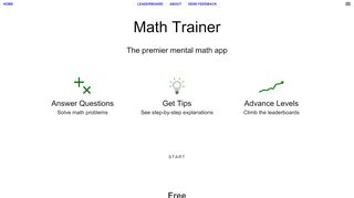 
Math Trainer — Practice Mental Math  
