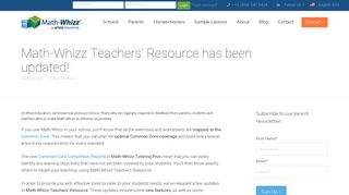 
                            7. Math-Whizz Teachers' Resource has been updated! | Maths ... - Math Whizz Teacher Portal