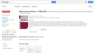 
                            5. Mathematical Software - ICMS 2006: Second International ... - Icms Moodle Login