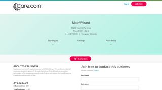 
                            9. MathWizard - Care.com Powell, OH Tutoring Service - Mathwizard Portal