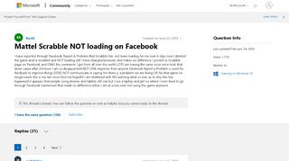 
                            4. Mattel Scrabble NOT loading on Facebook - Microsoft Community - Scrabble Origin Portal Not Working