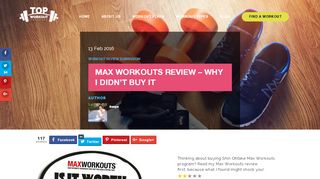 
                            4. Max Workouts Review – Why I Didn't Buy It - Max Workouts Portal