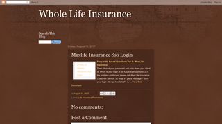 
                            6. Maxlife Insurance Sso Login - Whole Life Insurance - Sso Max Life Login