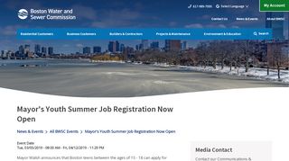 
                            5. Mayor's Youth Summer Job Registration Now Open | Boston ... - Successlink Boston Portal