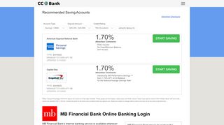 
MB Financial Bank Online Banking Login - CC Bank
