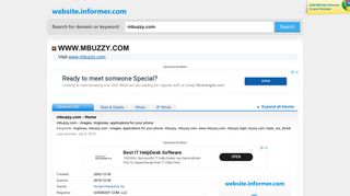 
mbuzzy.com at WI. mbuzzy.com - Home - Website Informer
