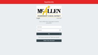 
                            1. McAllen ISD Rapid Identity - Mcallenisd.net