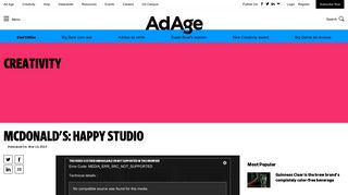 
                            8. McDonald's: Happy Studio | Ad Age - Www Happystudio Com Portal