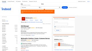 
                            3. McDonalds Jobs, Employment | Indeed.com - Mcstate Com Portal