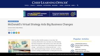 
                            9. McDonald's Virtual Strategy Aids Big Business Changes - Mcdonald's Campus Lms Portal