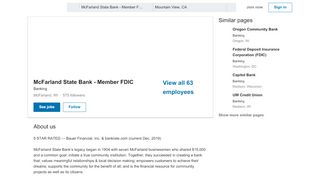 
                            6. McFarland State Bank - Member FDIC | LinkedIn - Mcfarland State Bank Portal