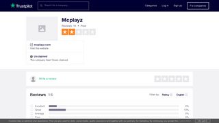 
                            2. Mcplayz Reviews | Read Customer Service Reviews of ... - Mcplayz Login