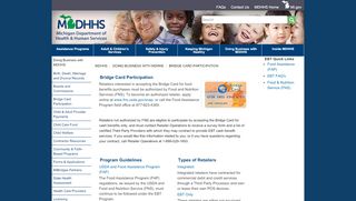 
                            8. MDHHS - Bridge Card Participation - State of Michigan - Affair Snap Portal