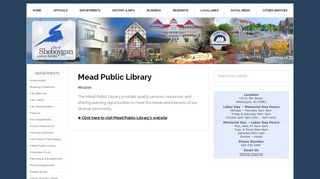 
                            5. Mead Public Library - City of Sheboygan