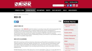 
                            8. MED-ED | New York State Nurses Association - Meded Seminars Portal