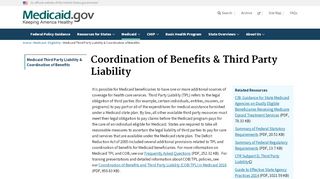 
                            5. Medicaid Third Party Liability & Coordination of Benefits | Medicaid.gov - Tpl Web Portal