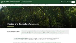 
                            13. Medical and Counseling Resources - Colorado State University ... - Csu Health Portal