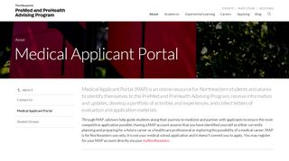 
                            3. Medical Applicant Portal | PreMed and PreHealth Advising Program - Northeastern Applicant Portal
