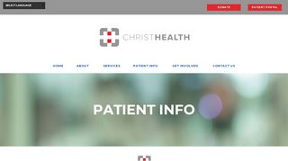 
                            2. Medical : Christ Health Center - Christ Health Center Patient Portal