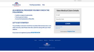 
                            4. Medical Claim Provider Portal - View Claim Status - Farm Bureau Provider Portal