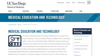 
                            4. Medical Education and Technology - School of Medicine, UC San Diego - Meded Portal Ucsd
