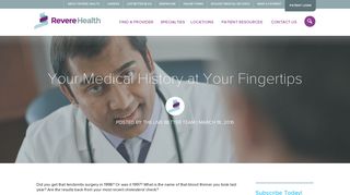 
Medical History at Your Fingertips - Live Better | Revere Health
