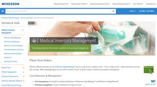 
                            2. Medical Inventory Management - McKesson - Mckesson Orbits Portal
