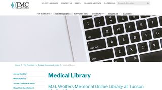 
                            6. Medical Library Tucson, Arizona (AZ) - Tucson Medical Center - Tmc Library Remote Access Portal
