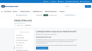 
                            2. Medical Records | Brandon Regional Hospital - Brandonhospital Com Patient Portal