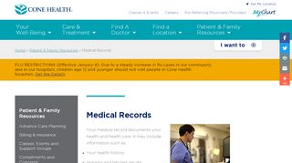 
                            2. Medical Records | Cone Health - Cone Health Patient Portal