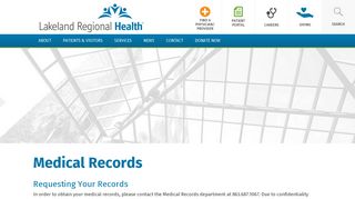 Medical Records - Lakeland Regional Health - Lakeland Regional Patient Portal Portal