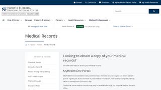 
                            2. Medical Records | North Florida Regional Medical Center ... - North Florida Regional Medical Center Patient Portal
