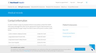 
                            2. Medical records | Northwell Health - North Shore Lij Patient Portal