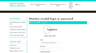 
                            6. Meetme invalid login or password. - Dating - Meetme Login Invalid