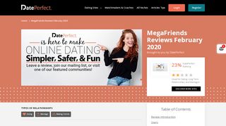 
                            7. MegaFriends Reviews January 2020 | DatePerfect - Megafriends Com Portal