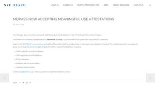 
                            5. MEIPASS Now Accepting Meaningful Use Attestations – NYC ... - Meipass Portal