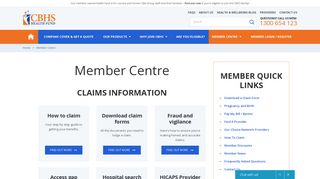 
                            7. Member Centre | Claims and Member Information | CBHS - Cbhs Provider Portal
