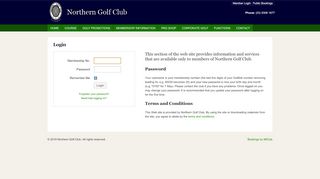 
                            1. member login - Northern Golf Club - MiClub - Northern Golf Club Member Portal