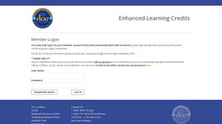 
                            3. Member Logon - Enhanced Learning Credits - Elcas Provider Portal