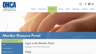 
                            8. Member Resource Portal - Oregon Health Care Association - Ohca Member Portal