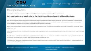 
                            3. Member Rewards - Vacation Inspirations - Vacation Inspirations Member Portal