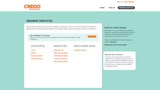 
                            6. Member Services - CREDO Long Distance - Credo Portal