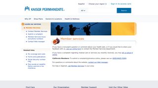 
                            5. Member Services - Kaiser Permanente - Kp Org Email Portal