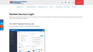 
                            2. Member Services Login - Access your stats, standings ... - American Pool Portal