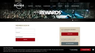 
                            3. Member Sign In | Hard Rock Rewards - Rockstar Rewards Login