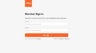 
                            2. Member Sign In - Members - CREDO Mobile - Credo Portal