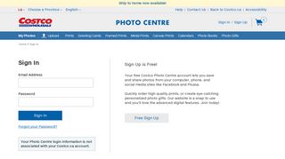 
                            2. Member Sign In, My Account | Costco Photo Centre - Costco Photo Portal