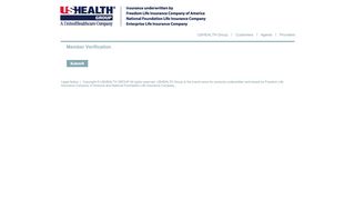 
                            3. Member Verification - USHEALTH Group | Provider Portal - Freedom Life Insurance Provider Portal