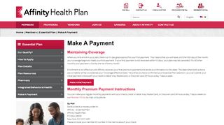 
                            7. Members | Essential Plan | Make A Payment - Affinity Health ... - Affinityplan Org Portal